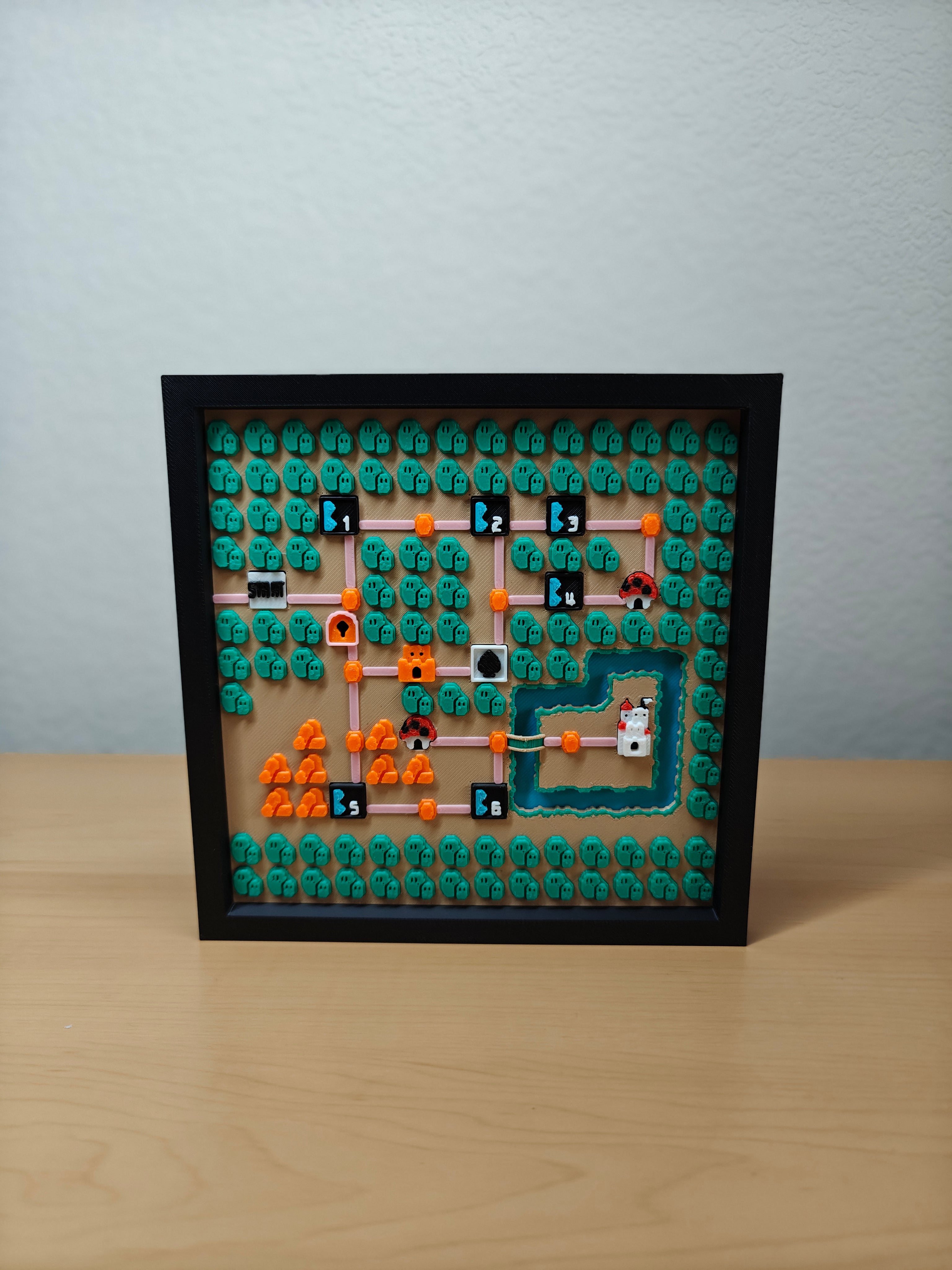 Super Mario Bros 3 World 1 Wall Art – Retro Gaming Decor