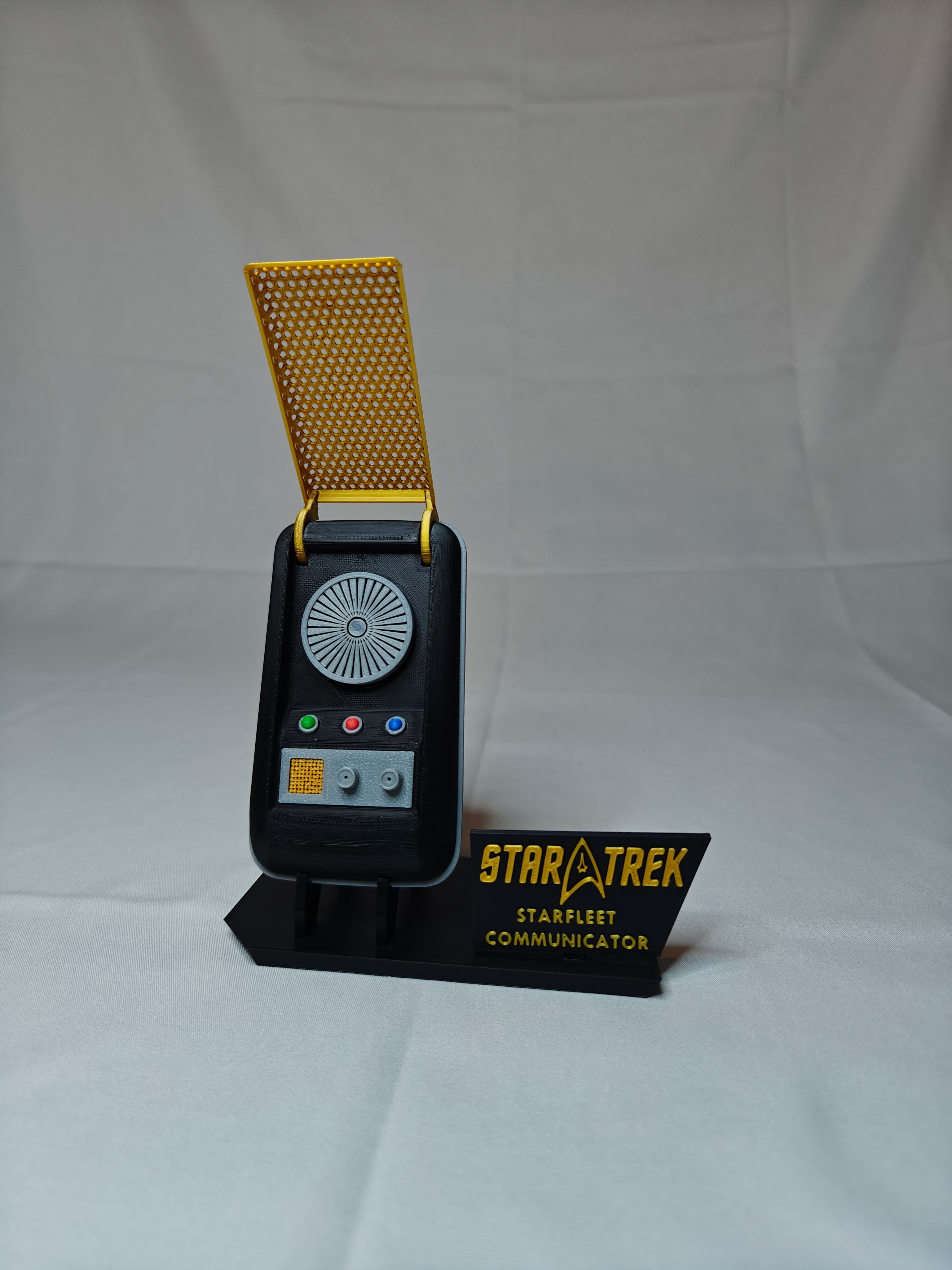 TOS Starfleet Inspired Communicator with Display Stand | Classic Star Trek Prop Replica