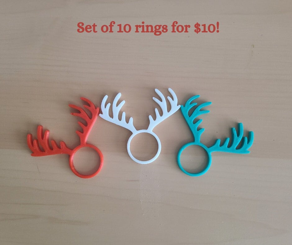 Reindeer Rings - Festive Christmas Party Fun and Stocking Stuffers