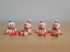 Articulated Sitting Snowmen (set of 4) – Perfect Stocking Stuffer!