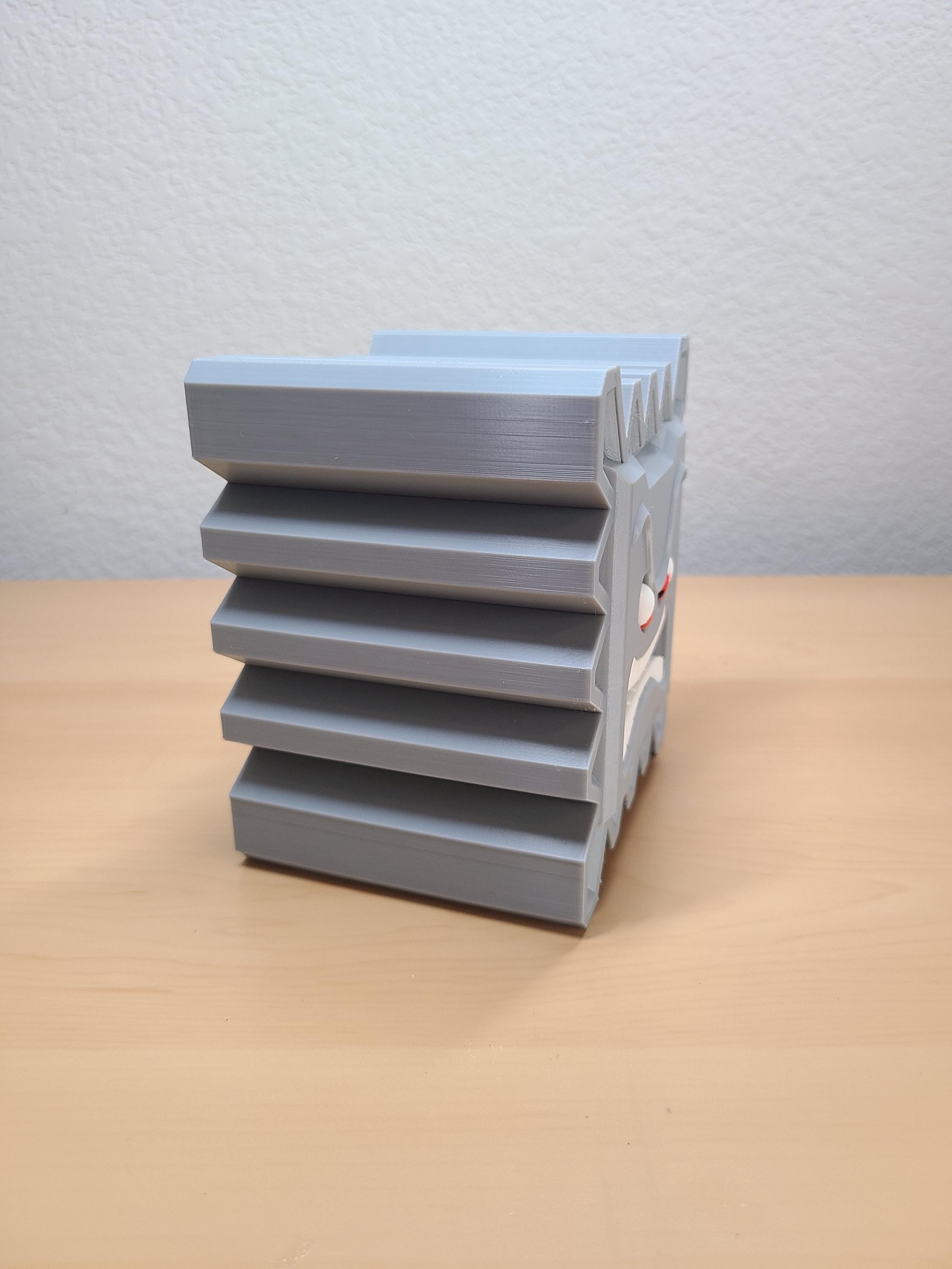 Thwomp Storage Container - Mario-Inspired Gamer Decor