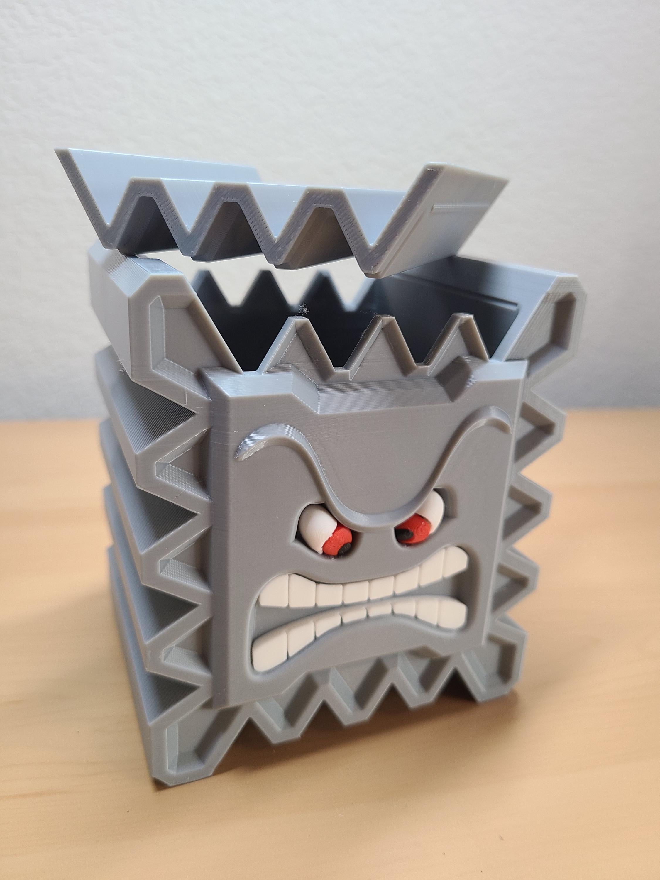 Thwomp Storage Container - Mario-Inspired Gamer Decor
