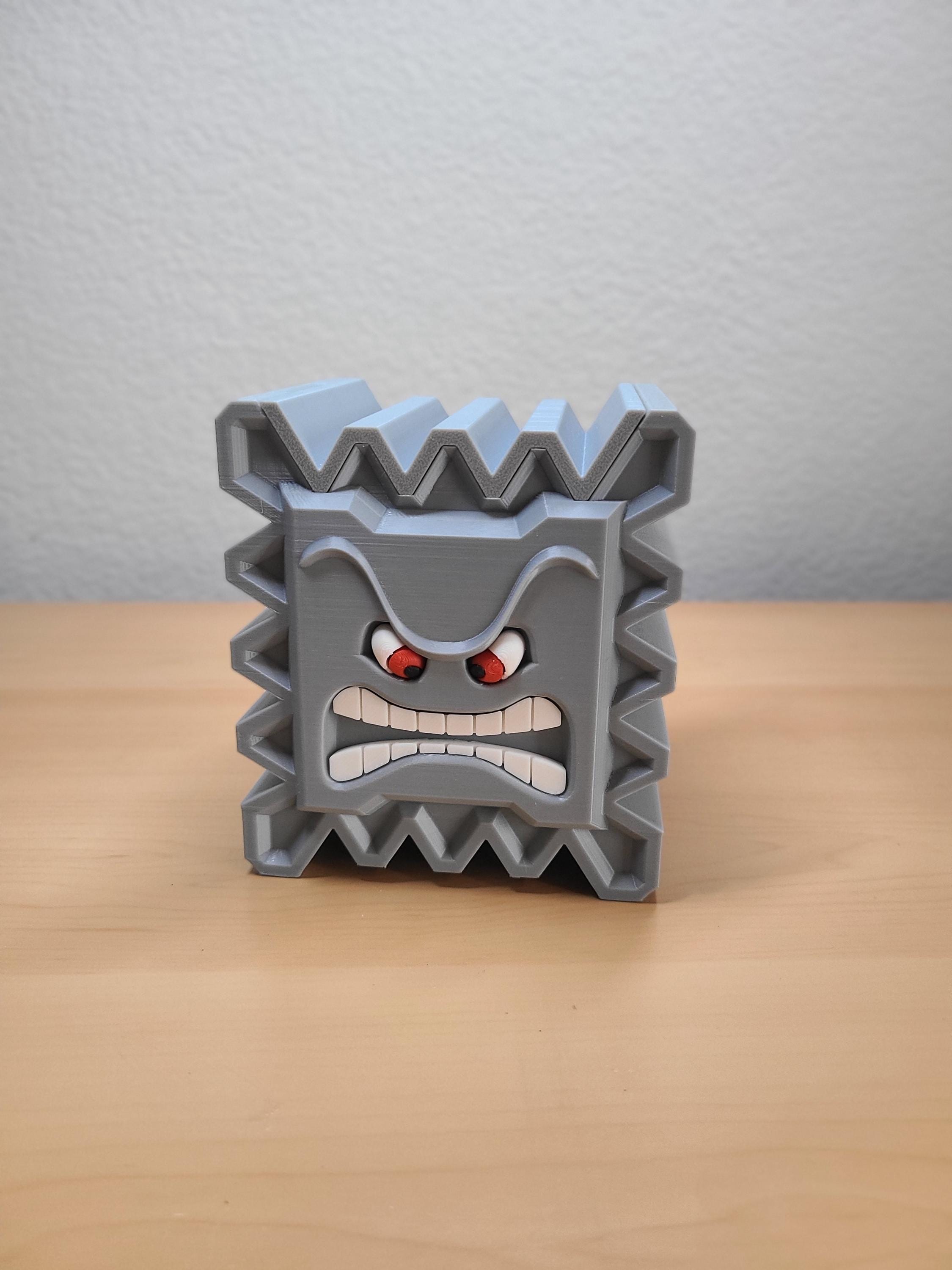 Thwomp Storage Container - Mario-Inspired Gamer Decor