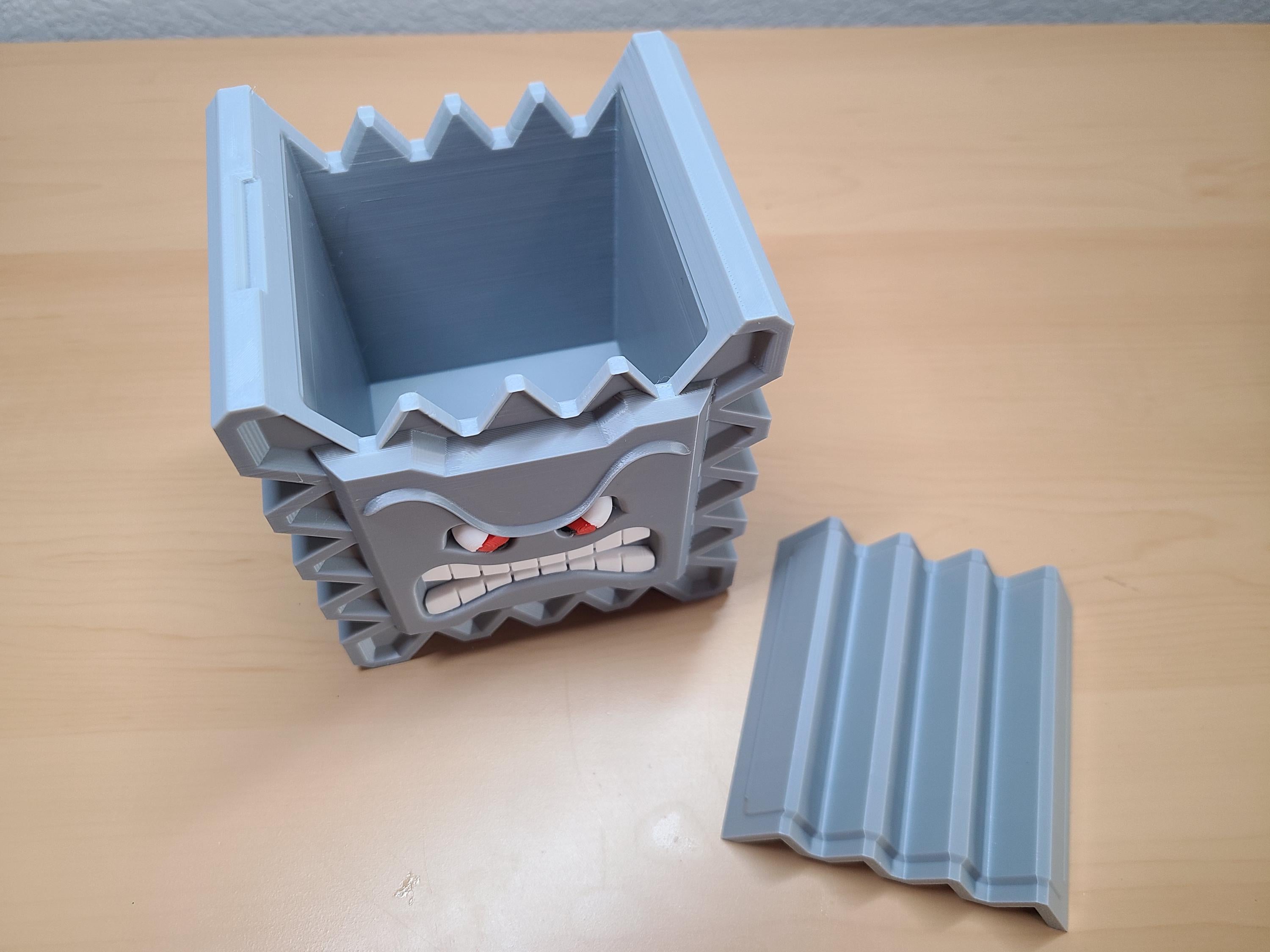 Thwomp Storage Container - Mario-Inspired Gamer Decor