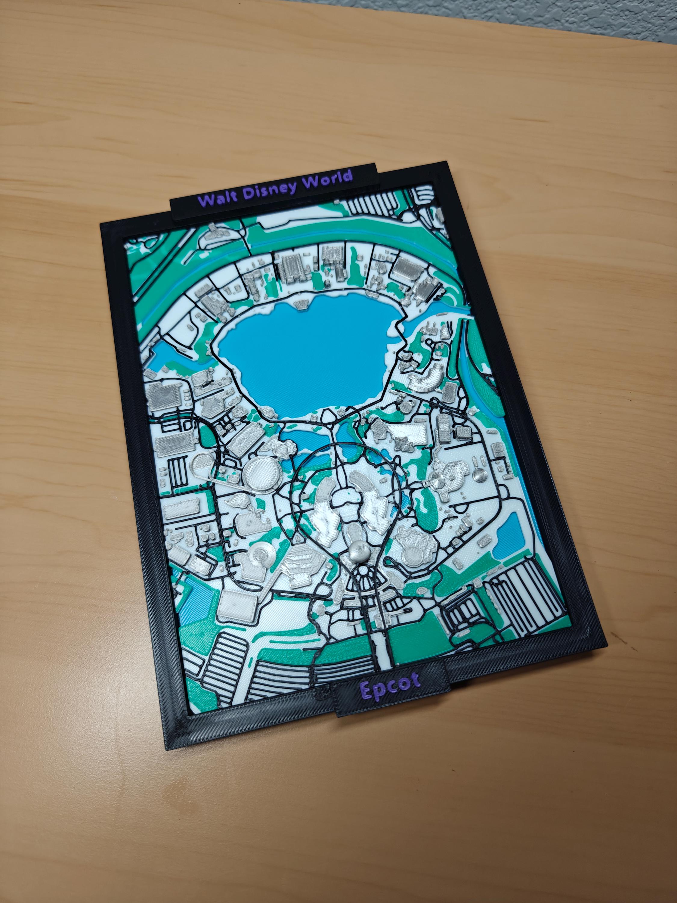 EPCOT Park Map Wall Art – Walt Disney World Decor