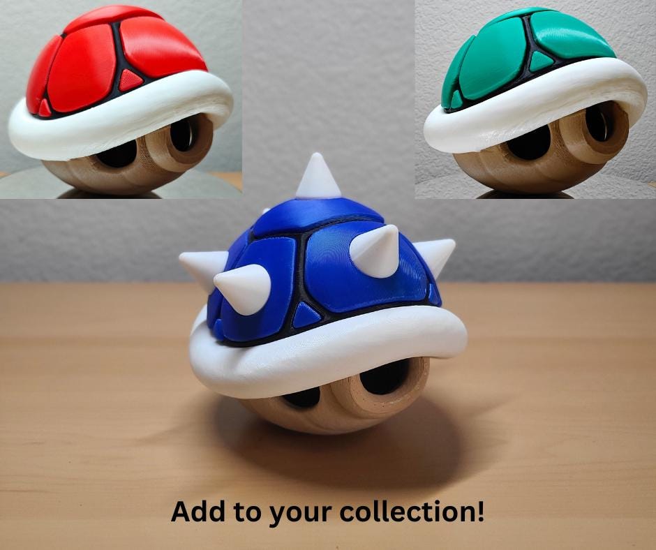 Blue Spiny Shell - Mario Kart Inspired Collectible