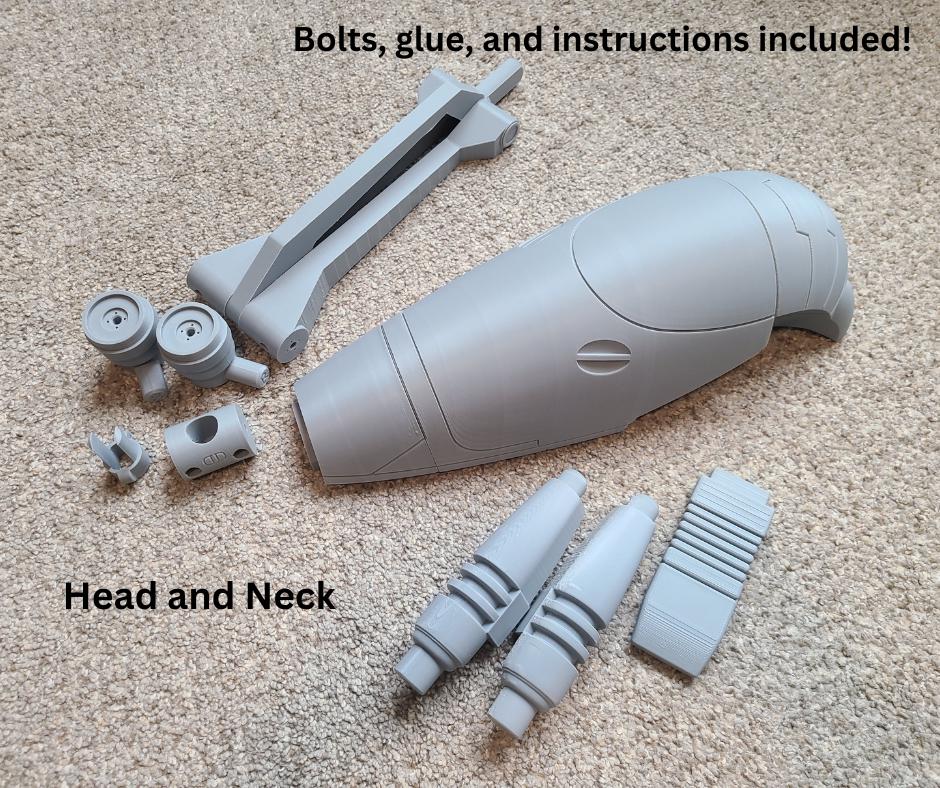 B1 Battle Droid Head with Stand - Life Size Replica