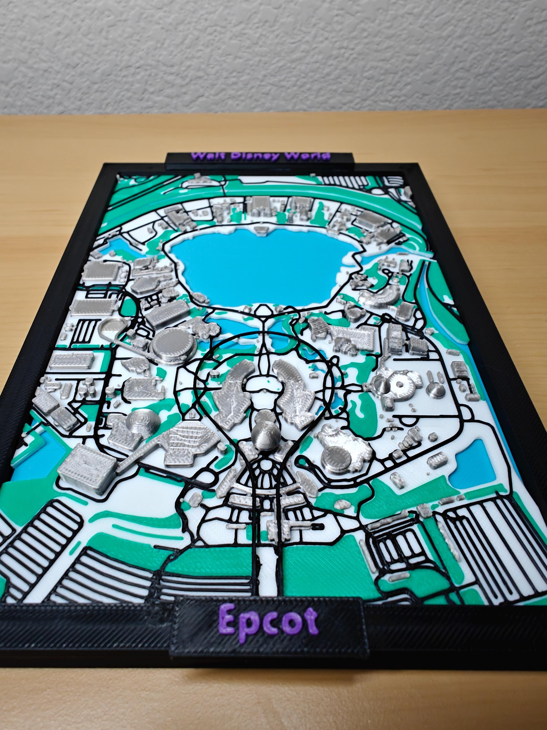 EPCOT Park Map Wall Art – Walt Disney World Decor
