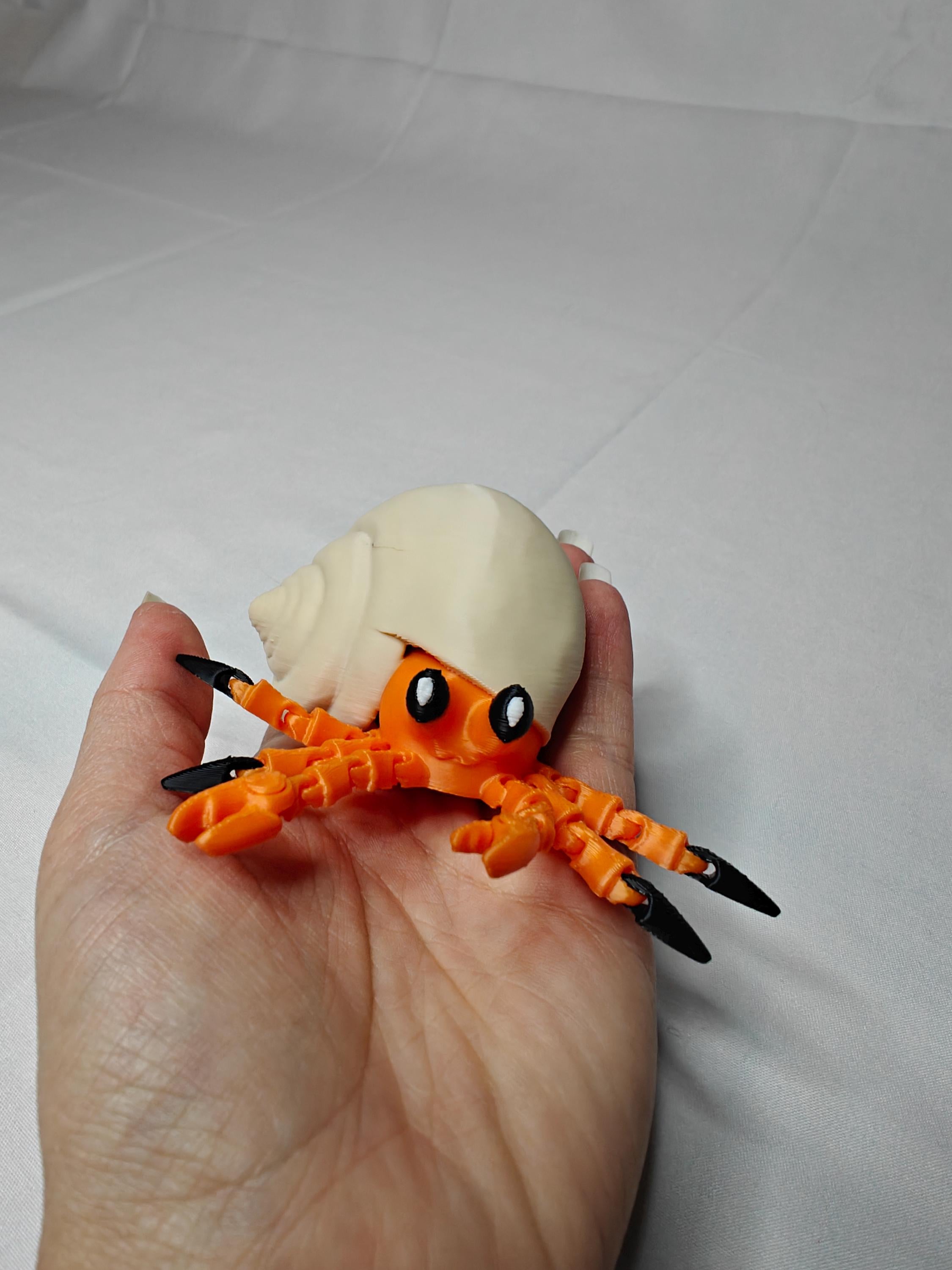 Articulated Hermit Crab | Flexi Fidget Toy & Desk Buddy