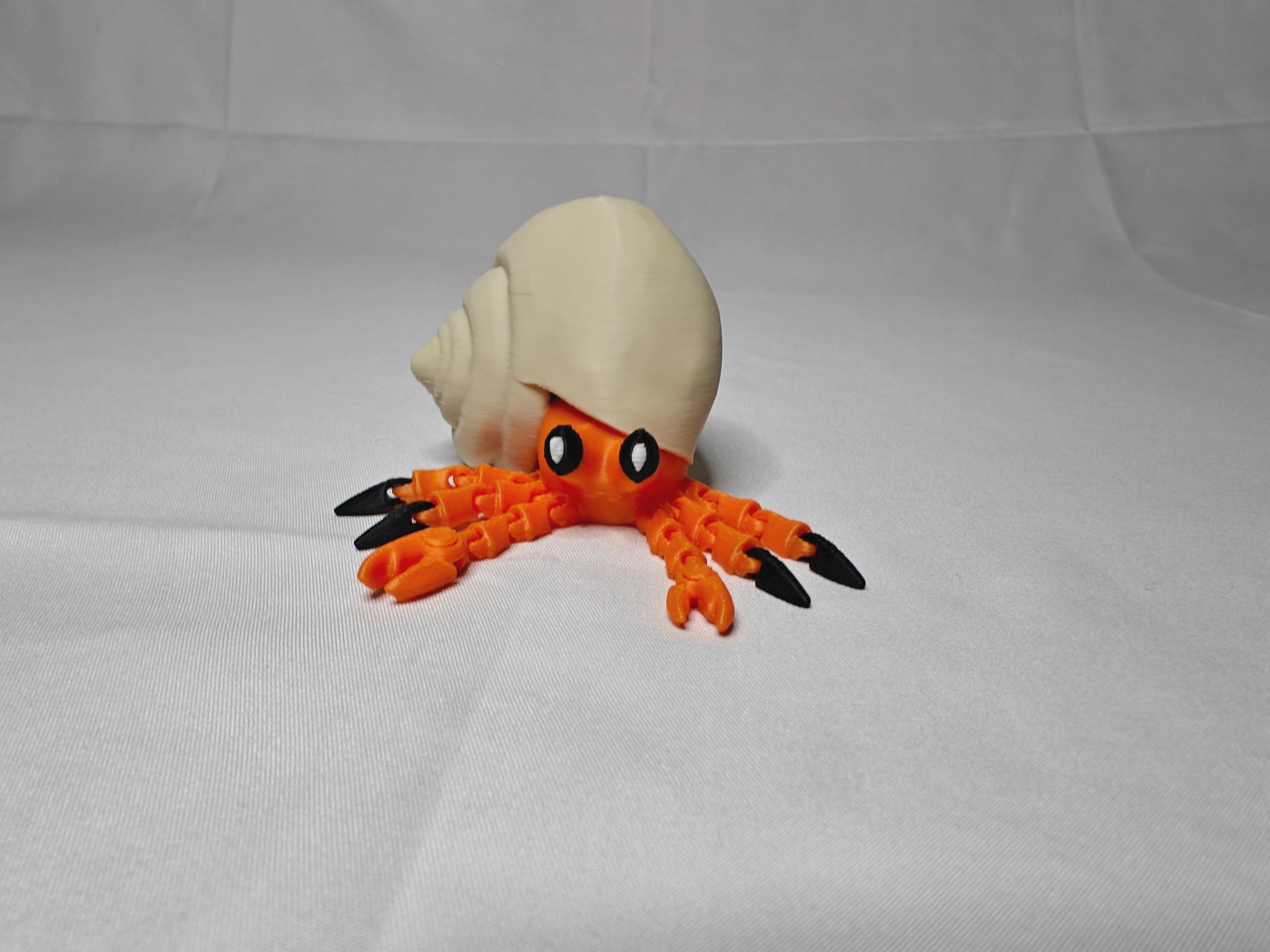 Articulated Hermit Crab | Flexi Fidget Toy & Desk Buddy