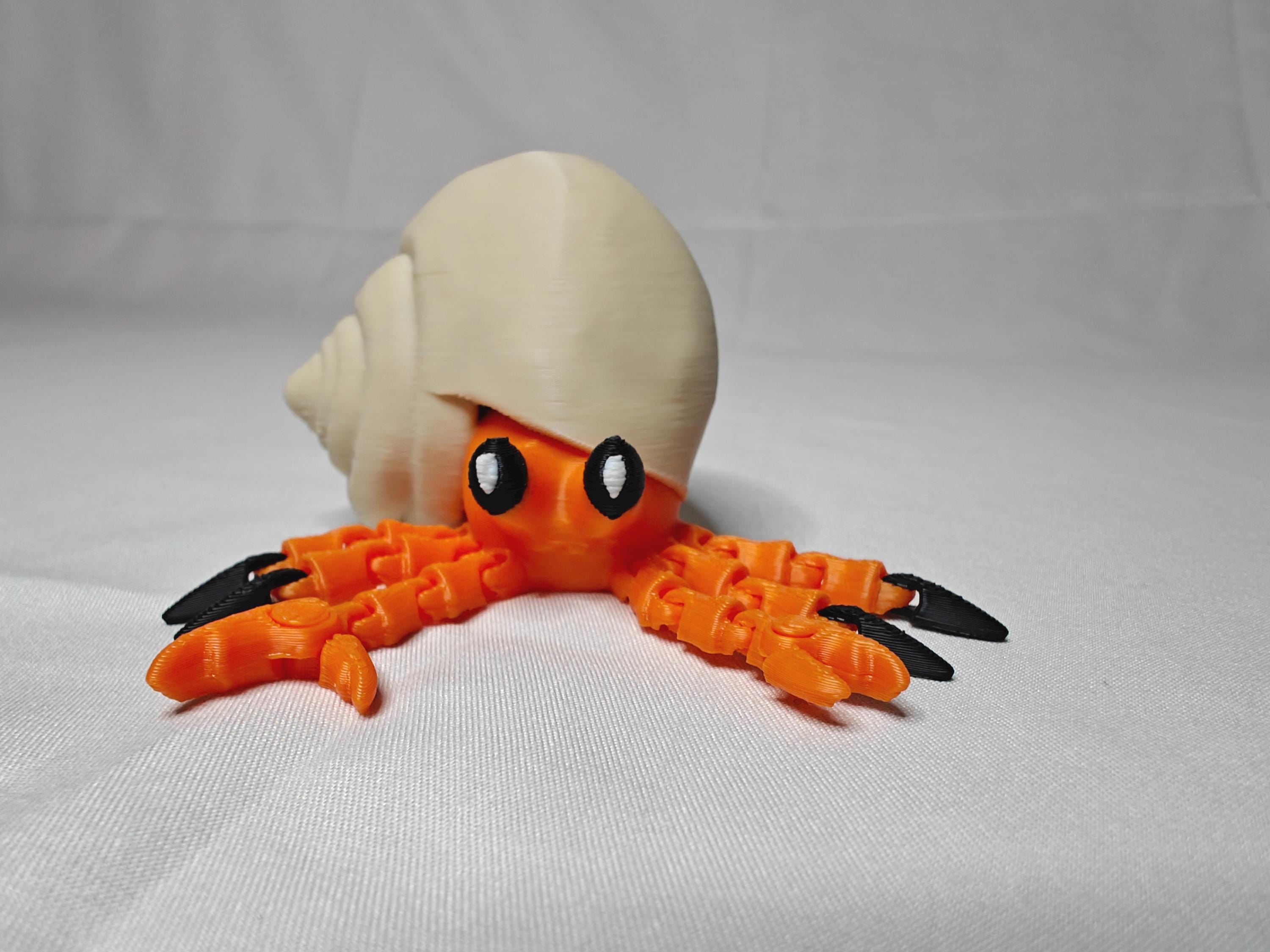 Articulated Hermit Crab | Flexi Fidget Toy & Desk Buddy
