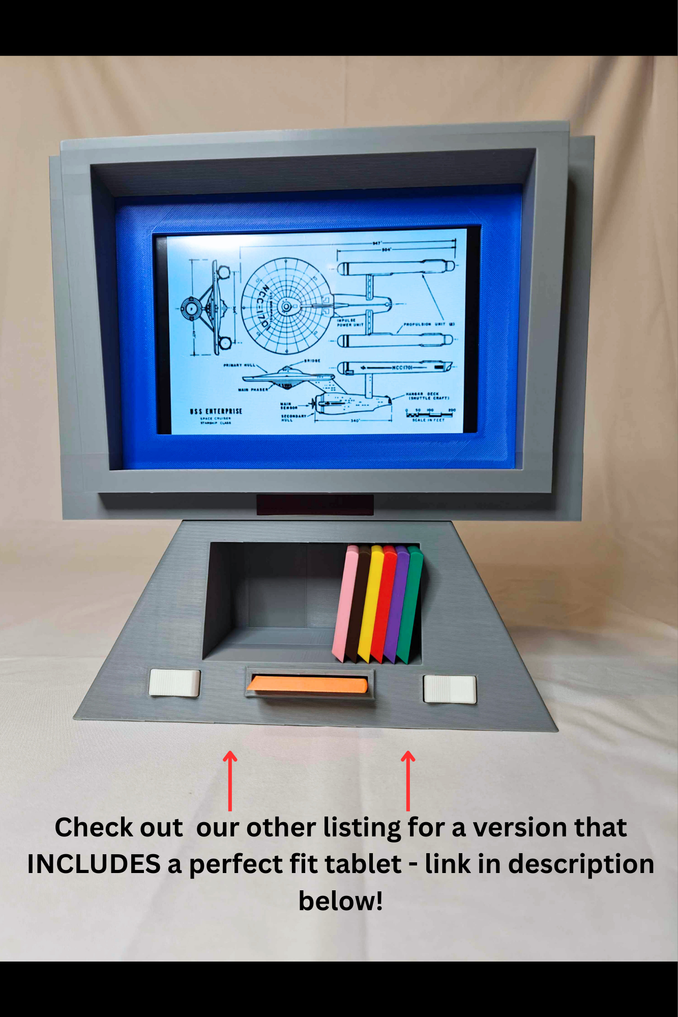 Star Trek Inspired TOS Monitor – 3D Printed Prop Replica