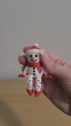 Articulated Sitting Snowmen (set of 4) – Perfect Stocking Stuffer!