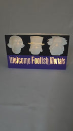 Haunted Mansion Inspired Hitchhiking Ghosts Illusion with “Welcome Foolish Mortals” Base