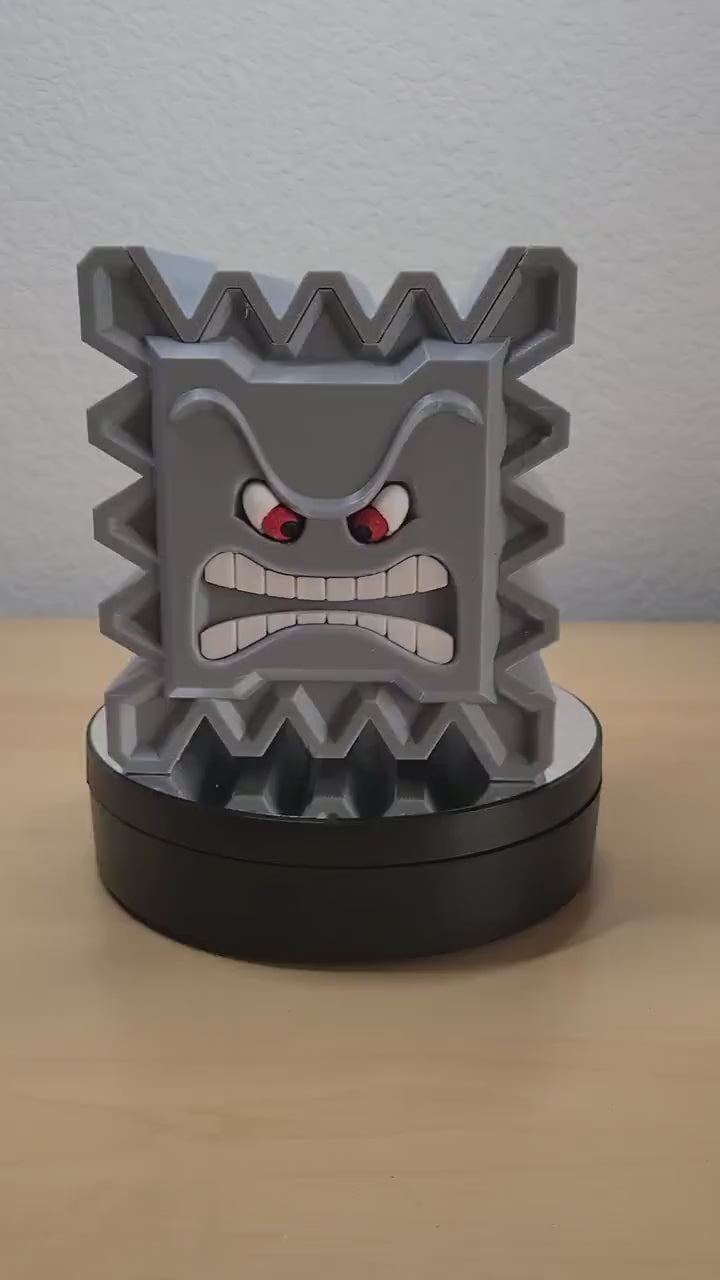 Thwomp Storage Container - Mario-Inspired Gamer Decor